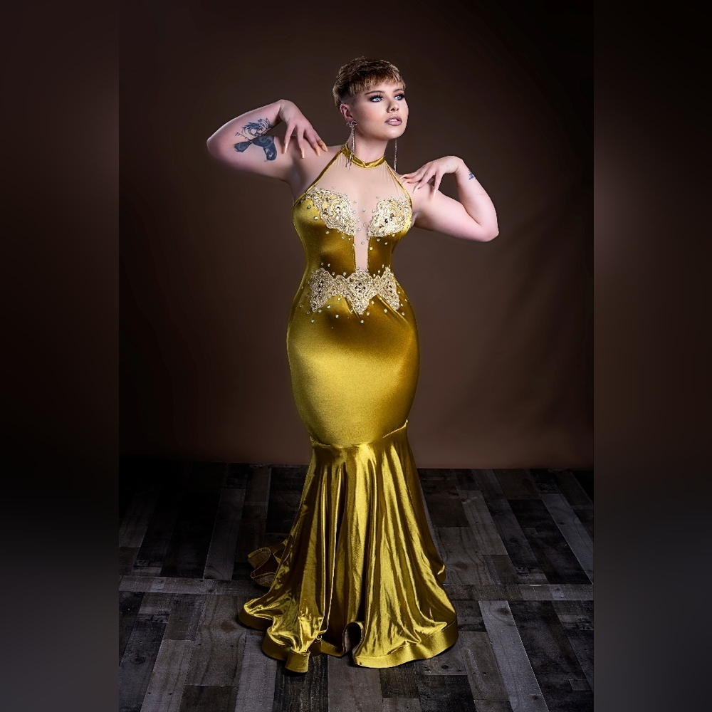 Lime prom dress